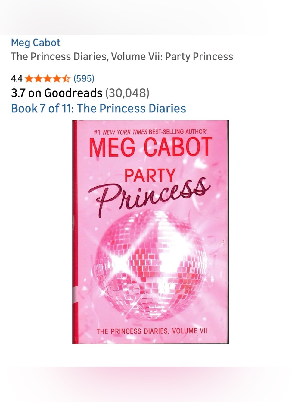 Party Princess Pink Book